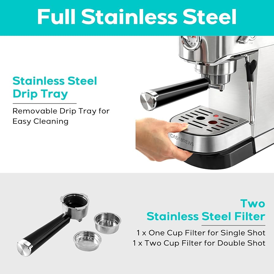 CASABRWS CM5418 Espresso Machine: Brew Barista-Style Coffee Daily