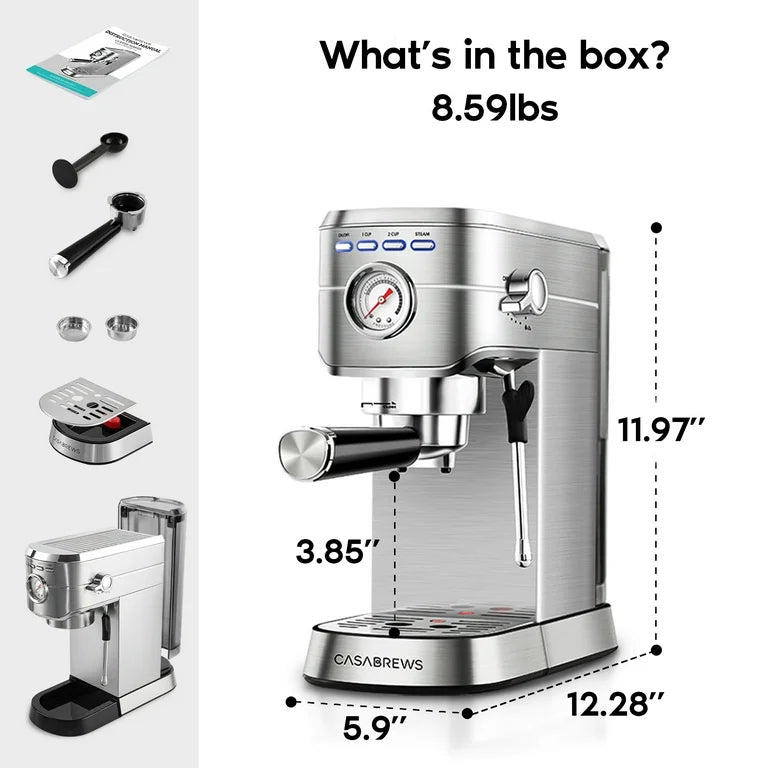 CASABRWS CM5418 Espresso Machine: Brew Barista-Style Coffee Daily