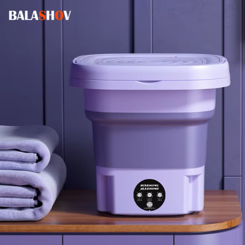 BALASHOV 8L Foldable Washing Machine: Compact Laundry Solution!